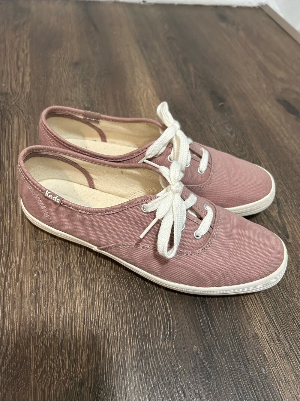 Keds Rose Pink Canvas Lace-Up Sneakers